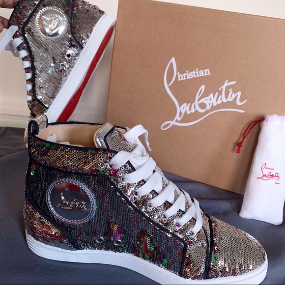Christian Louboutin's Woman Silver Orlato sneakers - Picture 2 of 8